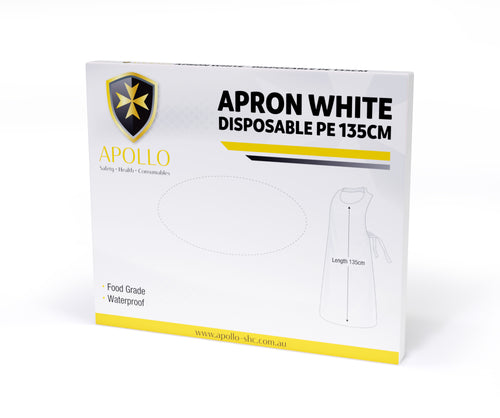 Apollo Apron White Disposable