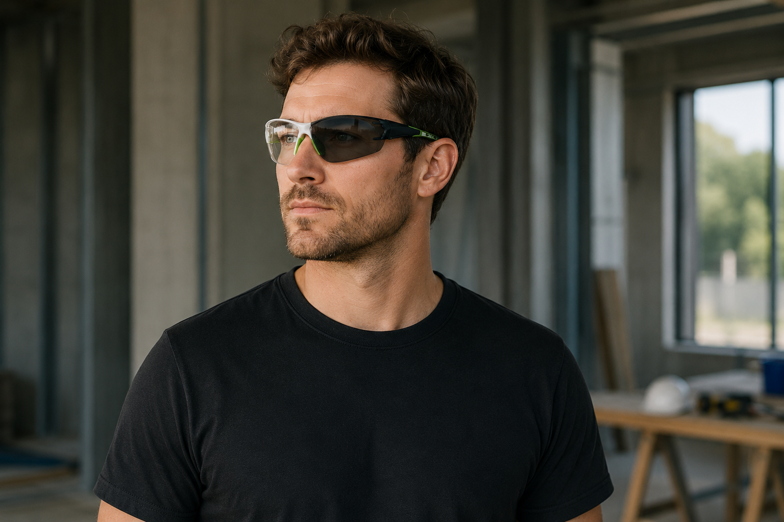 Granger Smoke/Clear Lens Safety Eye Wear