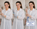 Clear disposable gloves