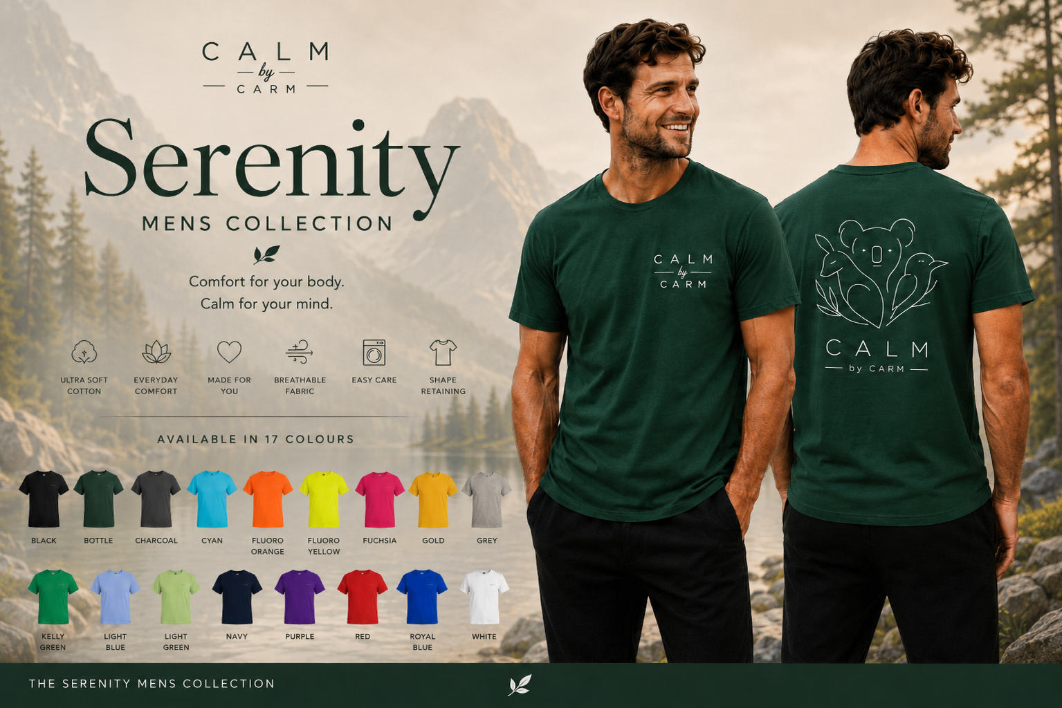 Serenity Tee for Men | CALM by CARM